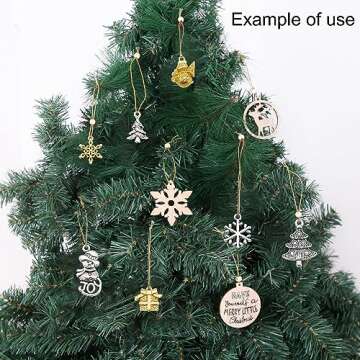 Julie Wang 100 Grams Alloy Silver Christmas Collection Charms Snowflakes Snowman Pendants for Home Decoration Bulk Jewelry Necklace Earrings Bracelet Making DIY Craft about 70pcs