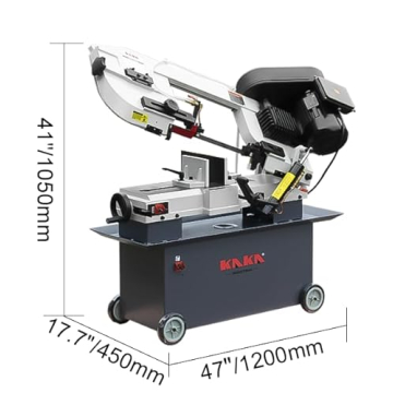 KAKA INDUSTRIAL Band Saw BS-712N, 4 step blade speeds Horizontal metal cut band saw with 1.5HP motor 115V and 230V Single phase