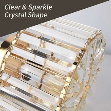 Semi Flush Mount Ceiling Light - Crystal Chandelier Modern Ceiling Light Fixture Hallway Light Fixtu...