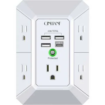 QINLIANF Surge Protector with USB Charging Ports