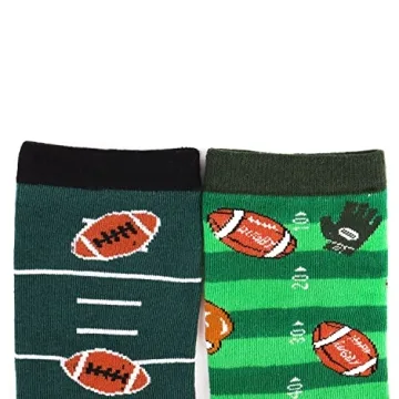 Cool Football Socks for Boys 8-12 | 5 Fun Pairs