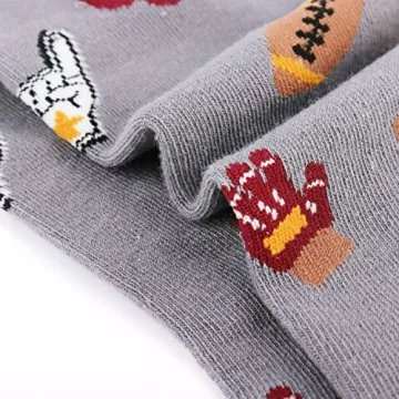 Cool Football Socks for Boys 8-12 | 5 Fun Pairs