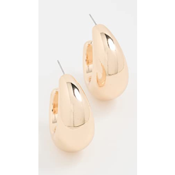 SHASHI Gold Tsuki Hoops Elegant Post Closure Earrings