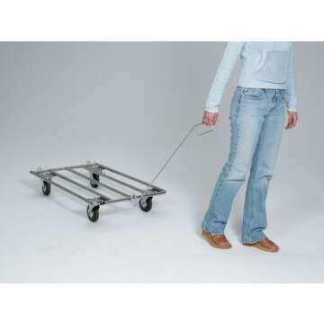 MidWest Homes for Pets Dog Crate Dolly Perfect for Dog Shows | Easily Handles Dog Carriers, Metal Do...