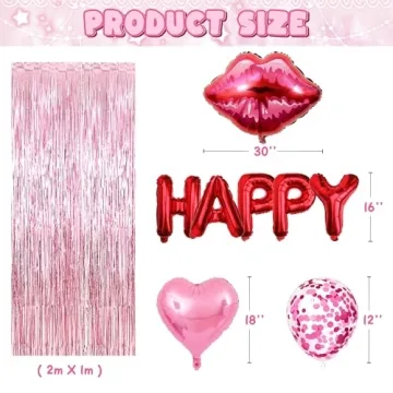 DMIGHT 51 Pcs Galentines Day Decorations Set for Parties