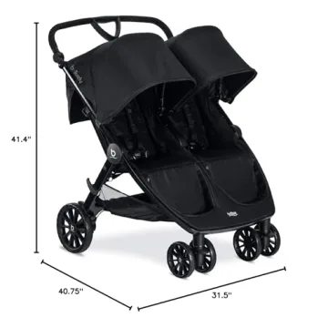 Britax B-Lively Double Stroller - Lightweight & Easy to Fold