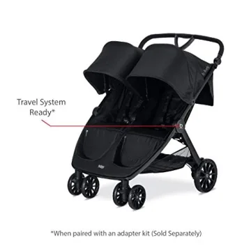 Britax B-Lively Double Stroller - Lightweight & Easy to Fold