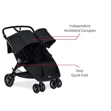 Britax B-Lively Double Stroller - Lightweight & Easy to Fold