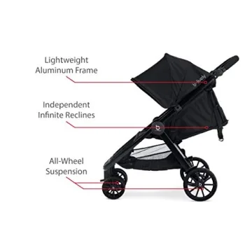 Britax B-Lively Double Stroller - Lightweight & Easy to Fold