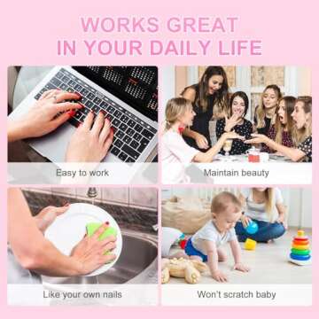 3d Bling Fake Nails Extra Long Press On False Nails With Design Holo Rhinestones Nail Tips Pink Nude Full Cover Ballerina Coffin Artificial Nail Art For Women Girls Bridal Wedding