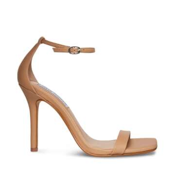 Steve Madden Women's Shaye Heeled Sandal, Natural, 8