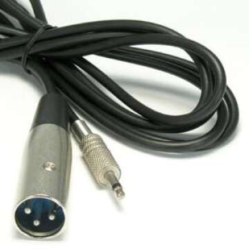 InstallerParts 6Ft XLR Male to 3.5mm Mono Male Cable for Microphones and Audio