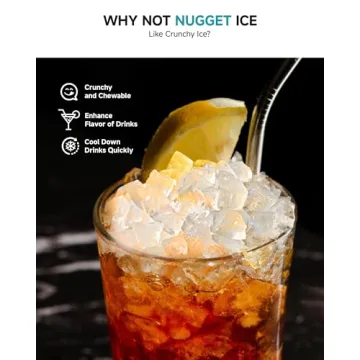 EUHOMY Commercial Nugget Ice Maker – 70 lbs/Day, Self-Cleaning & Compact Design