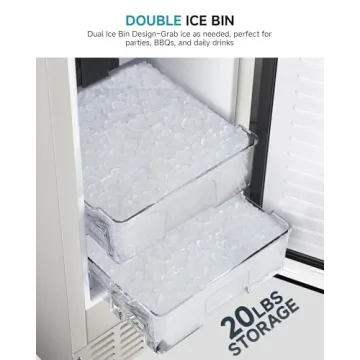 EUHOMY Nugget Ice Maker Machine - 70Lbs/Day, Compact & Efficient
