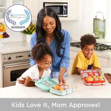 Bentgo Kids Prints Leak-Proof, 5-Compartment Bento-Style Kids Lunch Box - Ideal Portion Sizes for Ag...