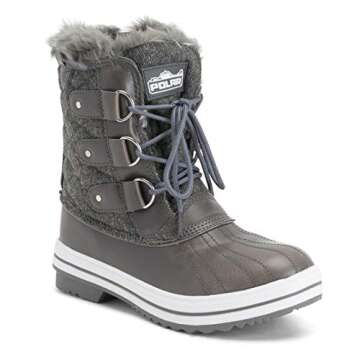 POLAR Womens Snow Boot Quilted Short Winter Snow Rain Warm Waterproof Boots - 10 - GRT41 YC0036