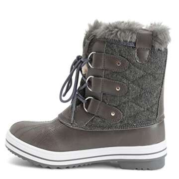 POLAR Womens Snow Boot Quilted Short Winter Snow Rain Warm Waterproof Boots - 10 - GRT41 YC0036