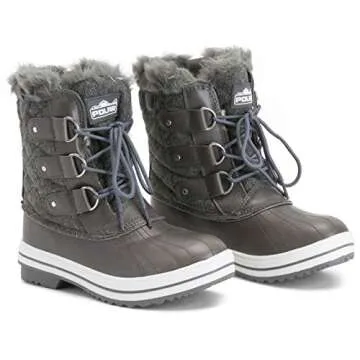 POLAR Womens Snow Boot Quilted Short Winter Snow Rain Warm Waterproof Boots - 10 - GRT41 YC0036