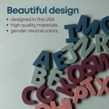 RayPlay Food-Grade Silicone Uppercase ABC Magnetic Alphabet Letters - 26 PCS Educational Multicolor Alphabet Fridge Magnets for Toddlers 1-3 - Magnetic Letters for Classroom Learning