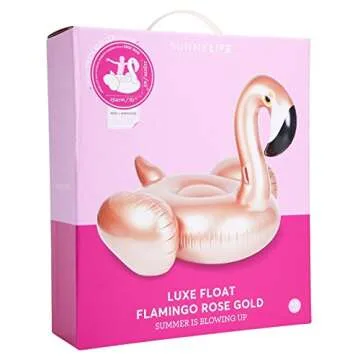 Sunnylife Rose Gold Flamingo Inflatable Pool Float for Summer Fun