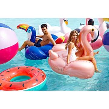Sunnylife Rose Gold Flamingo Inflatable Pool Float for Summer Fun