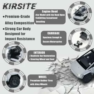 FUBARBAR Cyber Truck Toy - 1:24 Diecast Pickup Toy