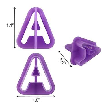 BlingKingdom 40pcs Alphabet Cookie Cutters Set Purple Plastic Letter Icing Cake Decorating Fondant N...