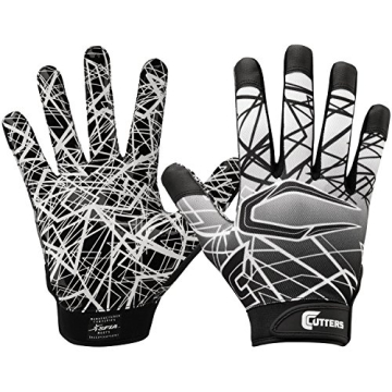 CUTTERS Football Gloves - Game Day Football Receiver Gloves with High Tack Silicone Grip, Superior S...