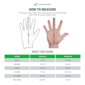 CUTTERS Football Gloves with High Tack Grip - Game Day Ready