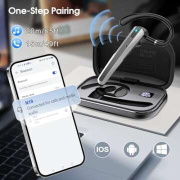 Atheewon Bluetooth Headset | 120Hrs Talk Time | Noise Cancellation