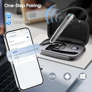 Atheewon Bluetooth Headset | 120Hrs Talk Time | Noise Cancellation