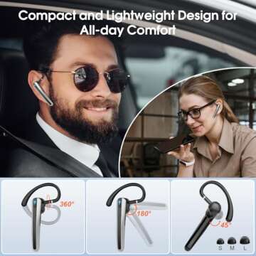 Atheewon Bluetooth Headset | 120Hrs Talk Time | Noise Cancellation