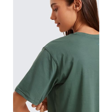 CRZ YOGA Pima Cotton Crop Top for Women