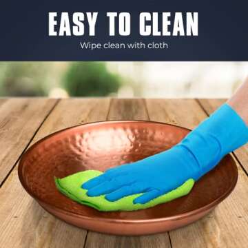 Copper Standing Bird Feeder and Bath Bowl for Outdoors