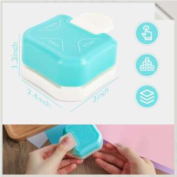 LOVEINUSA Corner Rounder Punch, 3 in 1 （R4mm+R7mm+R10mm） Corner Cutter Corner Punch for Paper Cr...