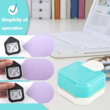 LOVEINUSA Corner Rounder Punch, 3 in 1 （R4mm+R7mm+R10mm） Corner Cutter Corner Punch for Paper Crafts DIY Projects Scrapbooking Photocards Business Card Making