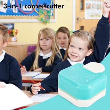 LOVEINUSA Corner Rounder Punch, 3 in 1 （R4mm+R7mm+R10mm） Corner Cutter Corner Punch for Paper Crafts DIY Projects Scrapbooking Photocards Business Card Making