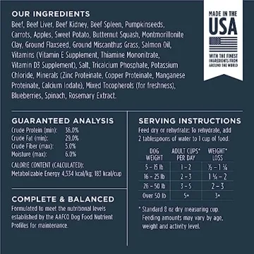 Instinct Freeze Dried Raw Meals for Dogs - Real Beef 9.5 oz