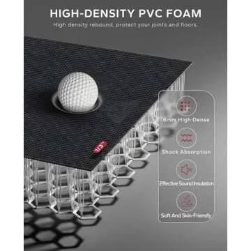 HAPBEAR Extra Large Exercise Mat-7'x5'/6'x4'x8mm(1/3 inch), Non-Slip, Ultra Durable, Thick Workout Mats for Home Gym Flooring Cardio, Yoga Mats for Fitness, High-Density Exercise Mat, Shoes-Friendly