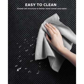 HAPBEAR Extra Large Exercise Mat-7'x5'/6'x4'x8mm(1/3 inch), Non-Slip, Ultra Durable, Thick Workout Mats for Home Gym Flooring Cardio, Yoga Mats for Fitness, High-Density Exercise Mat, Shoes-Friendly