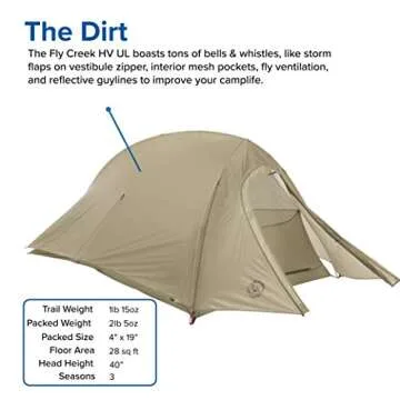 Big Agnes Unisex's Fly Creek Tent, Olive Green, One Size
