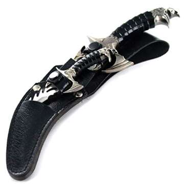 Ace Martial Arts Supply Draco Twin Fantasy Dagger Set, Silver