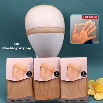Ecojunmi Ultra-thin HD Wig Caps - 12 Pcs for All