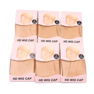 Ecojunmi Ultra-thin HD Wig Caps - 12 Pcs for All