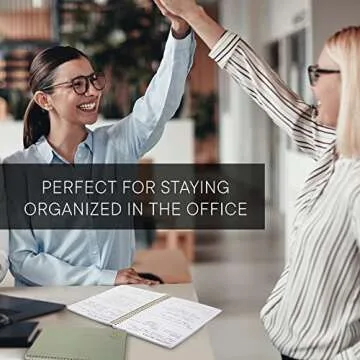 Beautiful Meeting Notebook For Work Organization - Easily Take Notes And Keep Agendas on Track - The Perfect Office Planner Supplies for Women & Men to Professionally Manage Business Projects