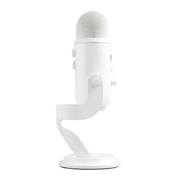 Logitech for Creators Blue Yeti USB Microphone for Gaming, Streaming, Podcasting, Twitch, YouTube, Discord, Recording for PC and Mac, 4 Polar Patterns, Studio Quality Sound, Plug & Play-Whiteout