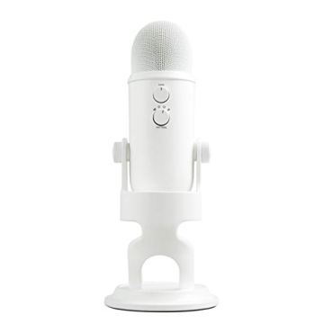 Logitech for Creators Blue Yeti USB Microphone for Gaming, Streaming, Podcasting, Twitch, YouTube, Discord, Recording for PC and Mac, 4 Polar Patterns, Studio Quality Sound, Plug & Play-Whiteout