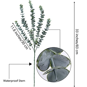 COCOBOO 33" Faux Eucalyptus Branches for Decor