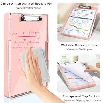 Clipboard with Storage Heavy Duty Multi-functional Clipboard