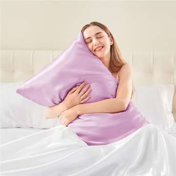 BEDELITE Satin Pillowcase for Hair and Skin, Super Soft and Cooling Similar to Silk Pillow Cases 2 P...